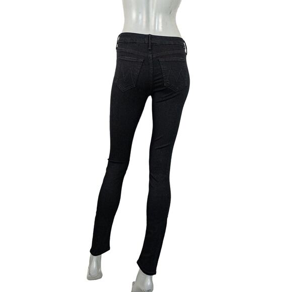 MOTHER Denim Women's The Looker Jeans in Black Not Guilty Size 24 - Picture 4 of 13